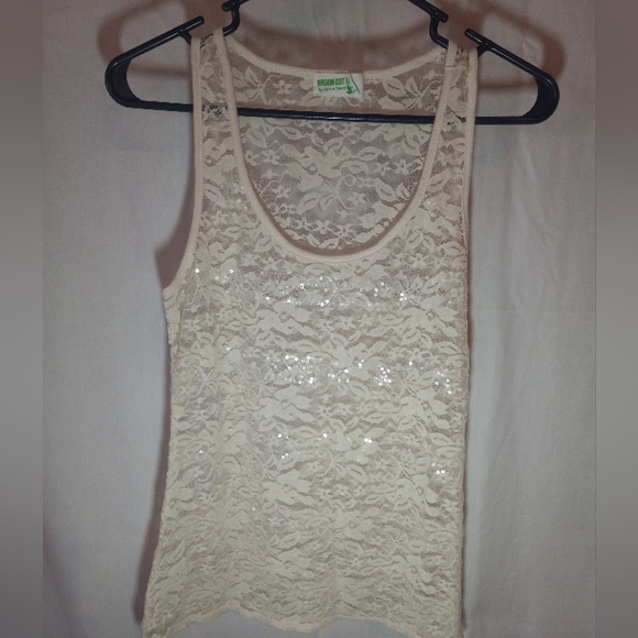 Sequined lace tank top - Picture 1 of 2